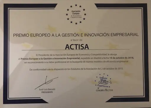 European award for business management and innovation